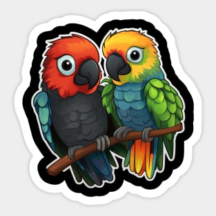 Colorful Parrot Cockatoo - Parakeet Macaws Parrot Sticker